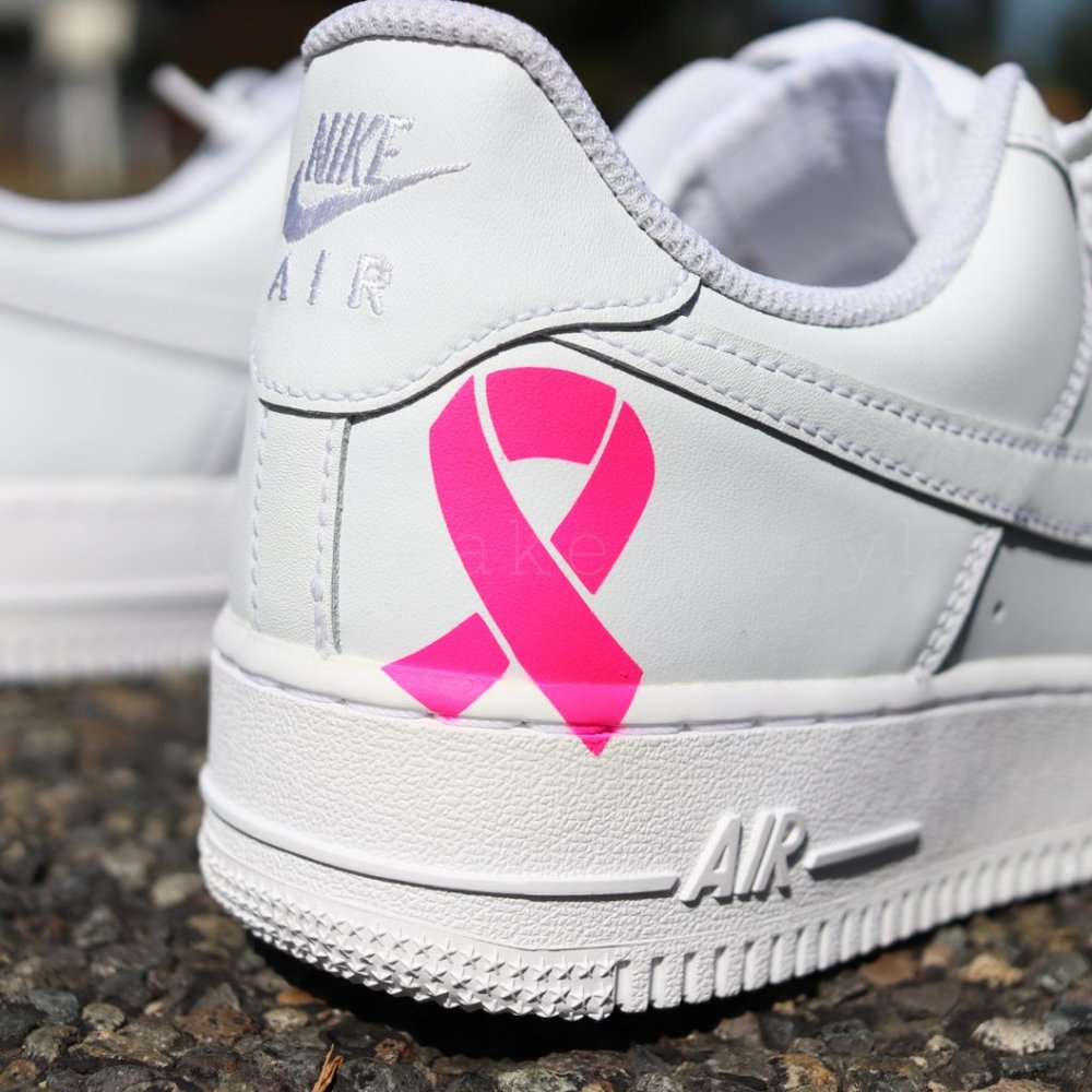 Nike Air Force One Breast Cancer Awareness Pink Ribbon Custom